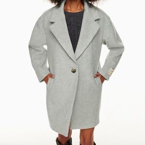 Aritzia Wilfred the Only Mid Length Wool and Cashmere Blend Coat